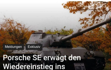 СМИ: Porsche начнет выпускать танки