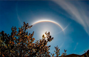 Сегодня в небе под Минском можно было увидеть «двойное» солнце