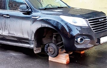 В Германии беларус поставил три автомобиля на кирпичи: его нашли по ДНК