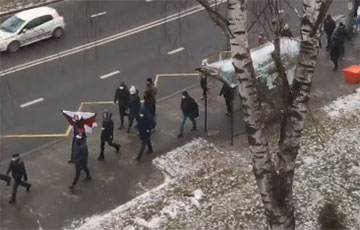 В Минске замечены первые колонны протестующих
