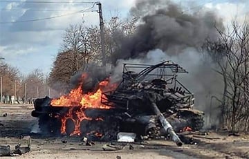 Украинские воины уничтожили московитский танк