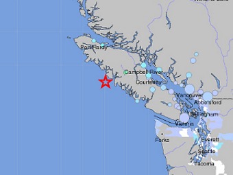 В Канаде произошло землетрясение магнитудой 6,4