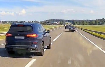 Водитель BMW перегнул с беспределом на трассе вблизи Радошковичей