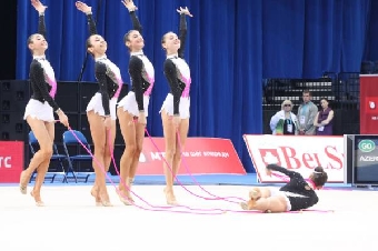 Сборная Беларуси по художественной гимнастике после первого дня соревнований занимает третье место