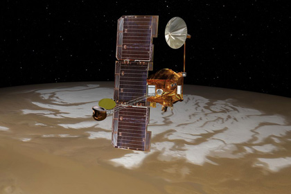 Станция Mars Odyssey совершит 60-тысячный виток вокруг Красной планеты