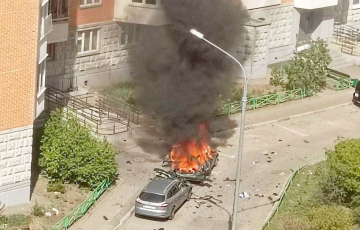 Появилось видео подрыва авто московитского генерала Москалика