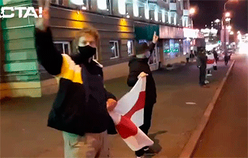В Минске протестовали на пересечении улиц Сурганова и Коласа