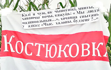 «Чьи, холопы, будете?»: Гомельские партизаны вышли на пикет с ярким плакатом