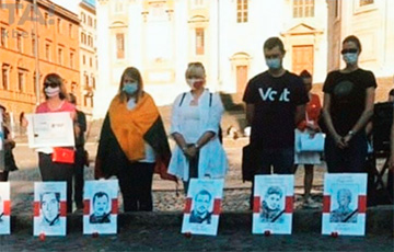 В Риме прошла акция солидарности с Беларусью