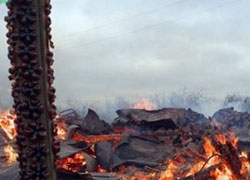 Жители сожженной деревни требуют компенсации