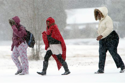 На юге США 13 человек погибли из-за снежной бури