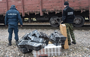 Белорусские сигареты нашли в грузовом поезде в Польше