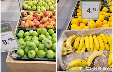 Яблоки в Беларуси стали вдвое дороже бананов