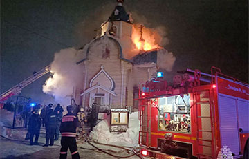 В Московии загорелась церковь, где РПЦ крестила военных перед отправкой в Украину