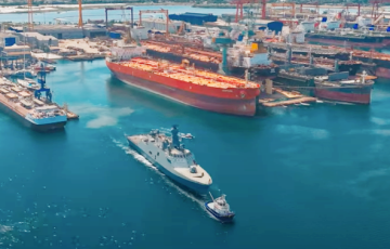 ВМС Украины показали кадры испытания военного корабля «Гетман Иван Мазепа» в море