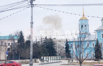Беспилотник ударил по ФСБ в Белгороде