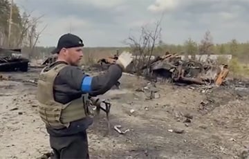 Украинские танкисты уничтожили колонну захватчиков в Бучанском районе под Киевом