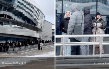 Минчане опять стоят в огромной очереди