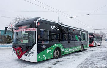В Могилеве пустили электробусы, которые пока будут ездить пустыми