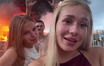Московиты делали селфи и танцевали на фоне горящей НПЗ в Адлере