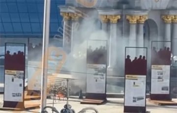Московитский дрон рухнул у Монумента Незалежности в Киеве