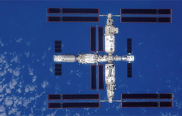 В Китае впервые показали, как выглядит их собственная космическая станция на орбите