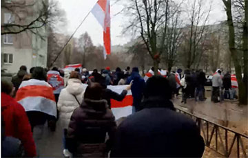 Внушительная колонна протестующих гуляла по Малиновке
