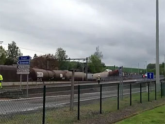 В Бельгии в аварию попал поезд с химикатами
