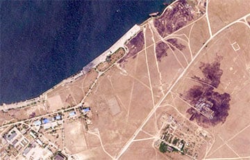 Появились спутниковые снимки после удара по базе московитов на озере Донузлав в Крыму