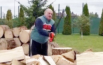 Остался только клоун Лукашенко, который рубит дрова