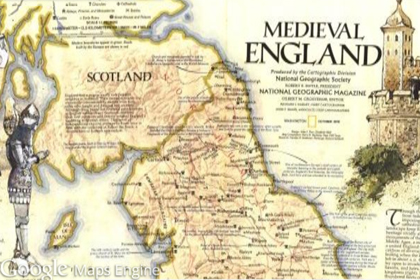 Карты Google покажут средневековую Англию