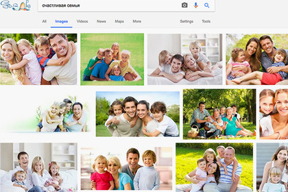 Google посчитал «счастливой семьей» белую пару с детьми на шее