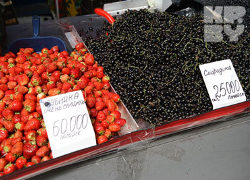 Цены на ягоды на «Комаровке»: черника - 50 тысяч, голубика - 100 тысяч