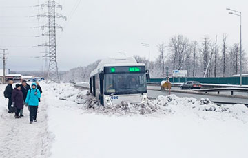 У нового беларусского автобуса МАЗ в Московии отказали тормоза