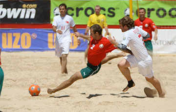 Сборная Беларуси по пляжному футболу победила Молдову