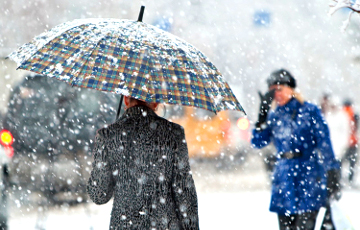 В Минске слепили первого снеговика