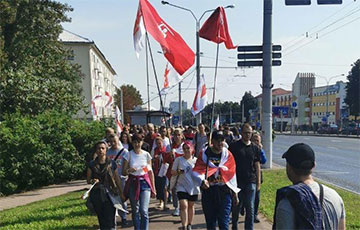 Рабочие МАЗ, ММЗ, МТЗ идут на Марш Героев
