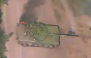 Украинские воины подбили московитский танк