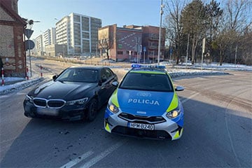В Белостоке автомобиль беларусских дипломатов столкнулся с машиной полиции