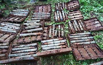 В Волковысском районе в лесу нашли 16 ящиков с артиллерийскими снарядами