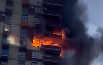 В Московии загорелась высотка на 14-м этаже