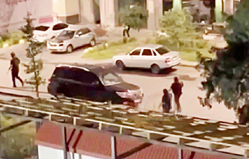 Переполох со стрельбой в столице Дагестана показали на видео