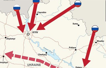 Минобороны Великобритании показало карту возможного вторжения России в Украину