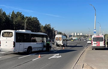 На проспекте Независимости в Минске ДТП с автобусом
