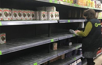 «Что происходит?» беларуску удивили пустые полки в магазине