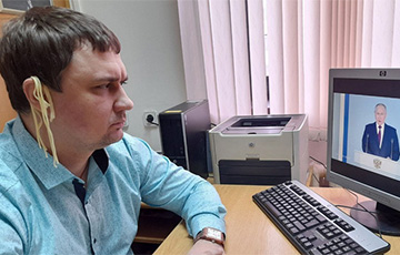 Московитский депутат слушал послание Путина с лапшой на ушах