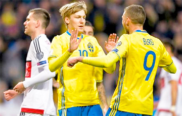 Сборная Беларуси пропустила от Швеции четыре мяча