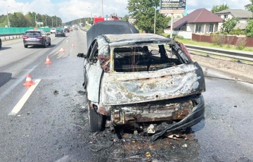 В Могилеве во время движения загорелась маршрутка