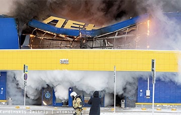 В России загорелся крупный гипермаркет «Лента»