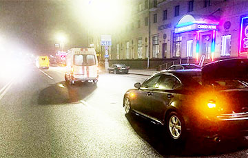 В центре Минска произошла авария с участием пешехода